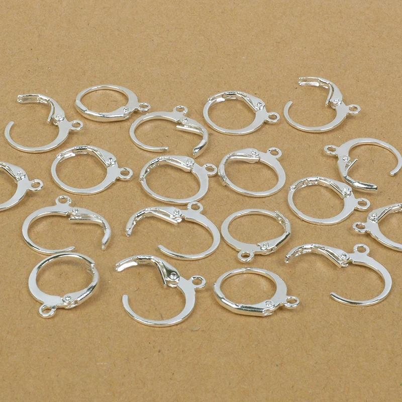 20 шт. латунные французские серьги с покрытием из розового золота 14 х12