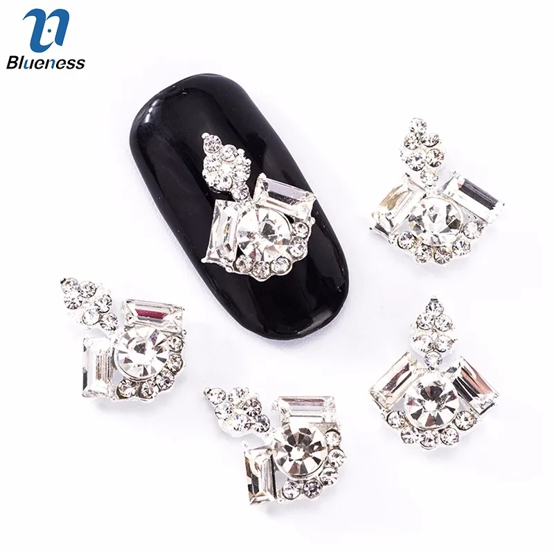 Blueness 10Pcs DIY 3 Colors Gem Rhinestone For Nail Art Decorations Design Charms Alloy Manicure Jewelry Diamond Accessories