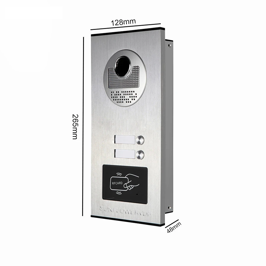For 2/3 /4/6 Apartments 7inch Color Video Intercom With Recording +16GB TF Card RFID Doorbell With Camera + Electronic Door Lock