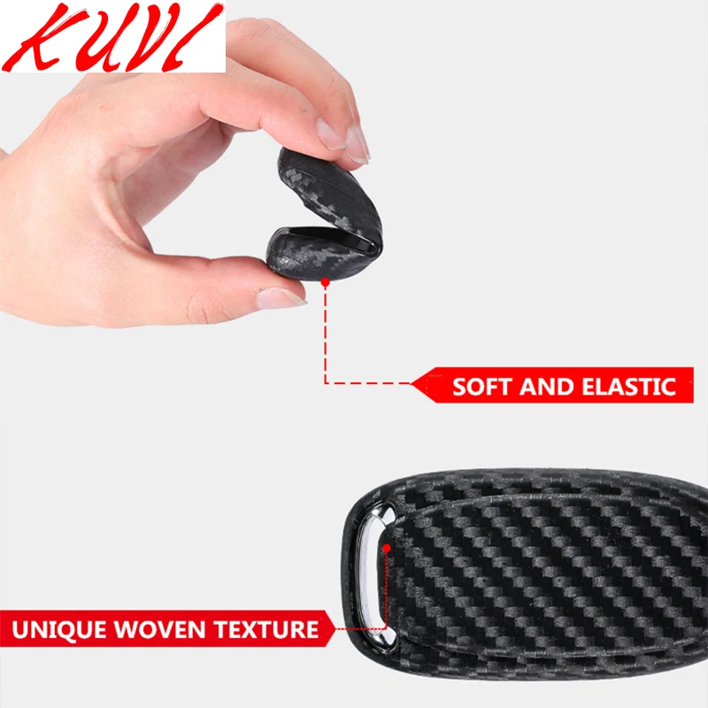 Carbon fiber silicone Remote Key Shell Case Fob 3 Buttons Leather Protector Cover For Kia RIO K3 K4 K5 Sorento Sportage Car | Автомобили и