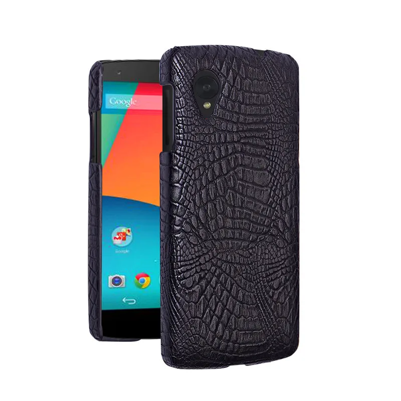 Для LG Google Nexus 5 чехол из крокодиловой кожи Жесткий ПК + искусственная кожа