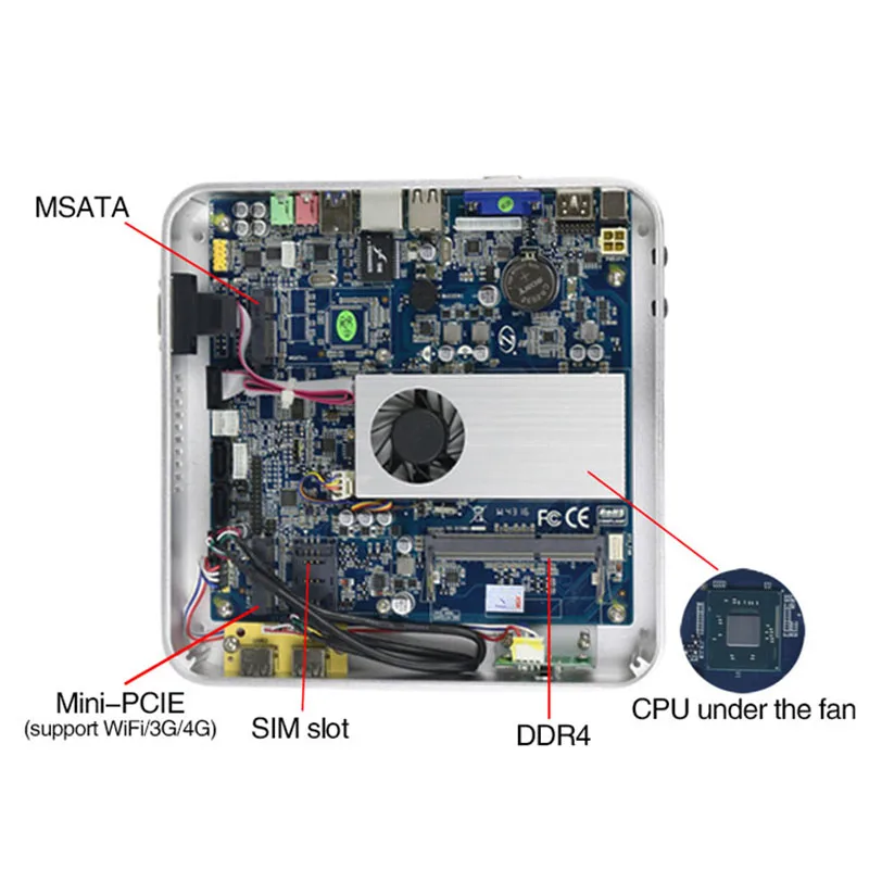 Настольные компьютеры pc Core i5 4210U barebones x86 одноплатный Мини компьютер с rs232 COM 6 USB медиаплеер HTPC ПК для windows 10 pro