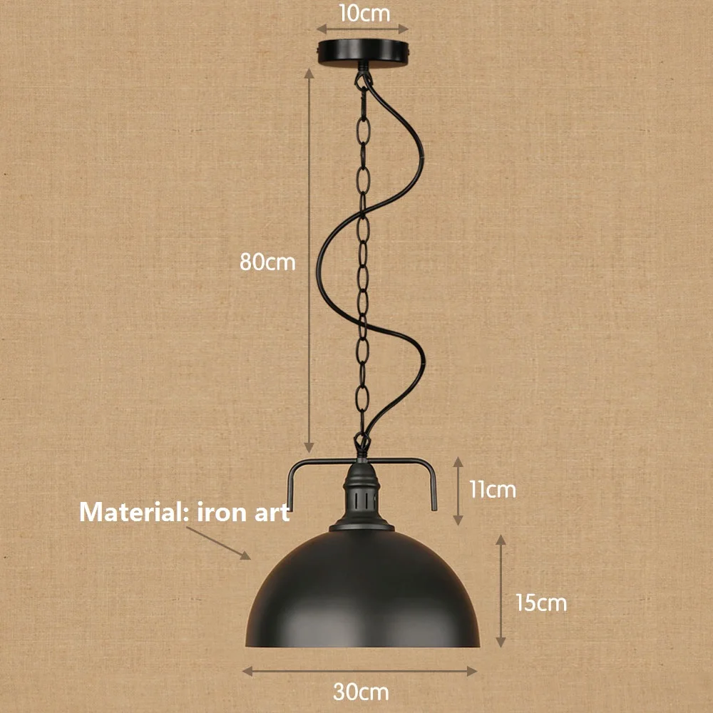 Лофт стиль Железный Droplight промышленные винтажные светодиодные подвесные