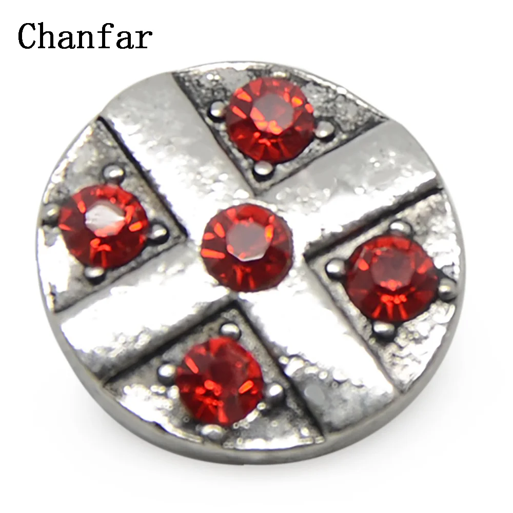

new red rhinestone snap button leather bracelet jewelry beads snap charm beads