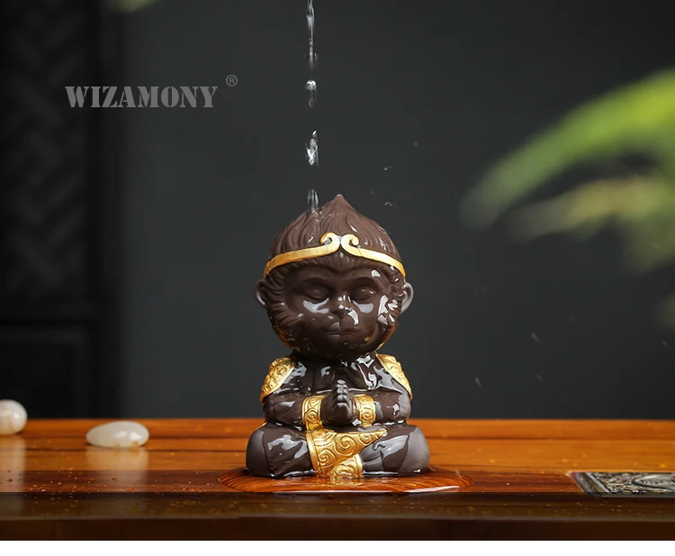 WIZAMONY Китайский Фиолетовый Глиняный чайный набор кунг-фу чай питомец Обезьяна Король Чай Аксессуары для Пуэр Улун чай домашний декор