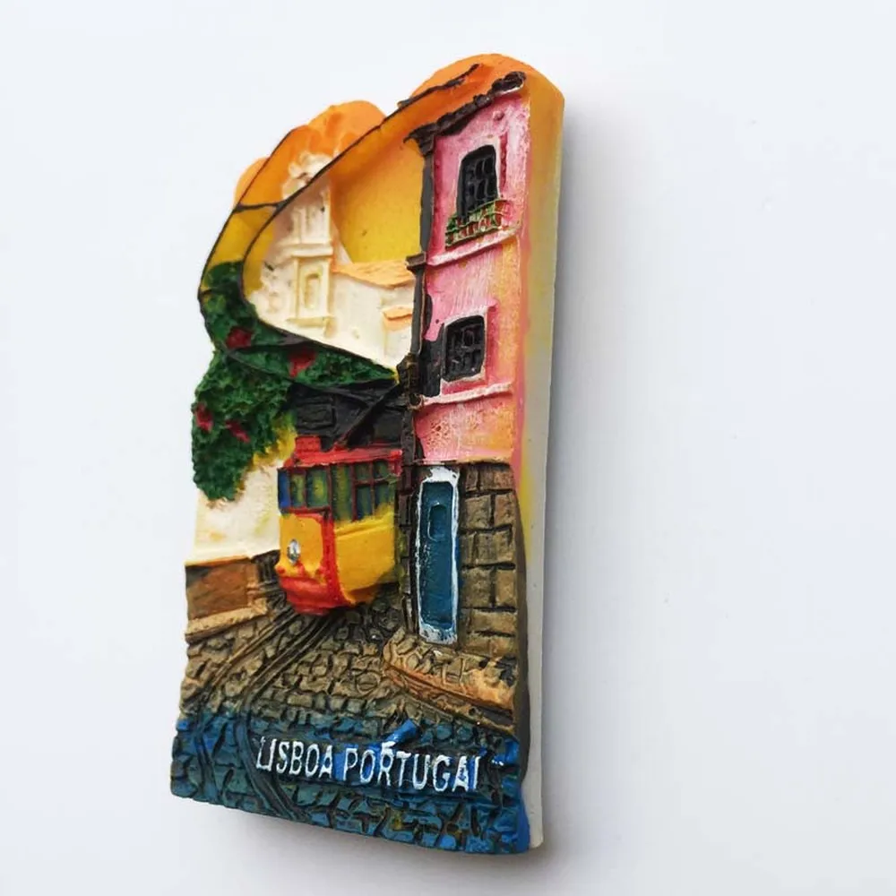 Полимерный 3D магнит на холодильник Лиссабон португальский ландшафт магниты