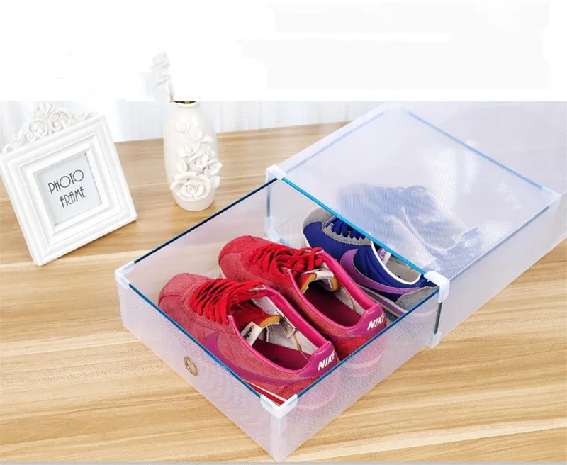 1 шт. Экологичная для обуви Коробка Для Хранения Чехол прозрачная пластиковая