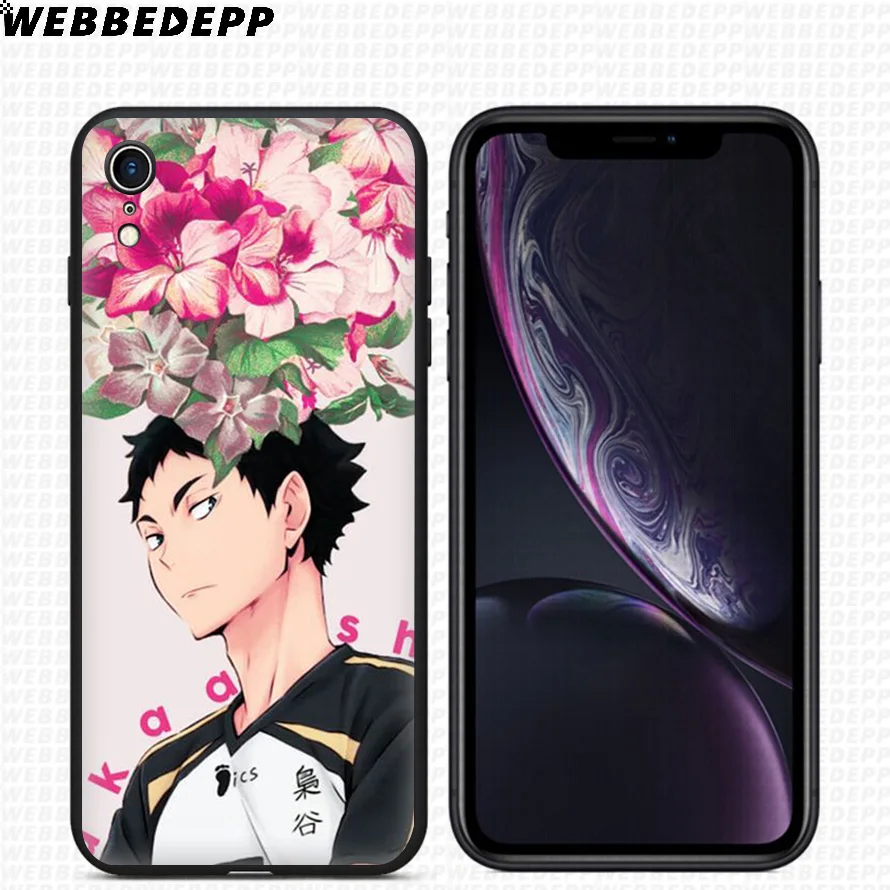 WEBBEDEPP Haikyuu Anime Soft Silicone Case for iPhone 11 Pro Xr Xs Max X or 10 8 7 6 6S Plus 5 5S SE |