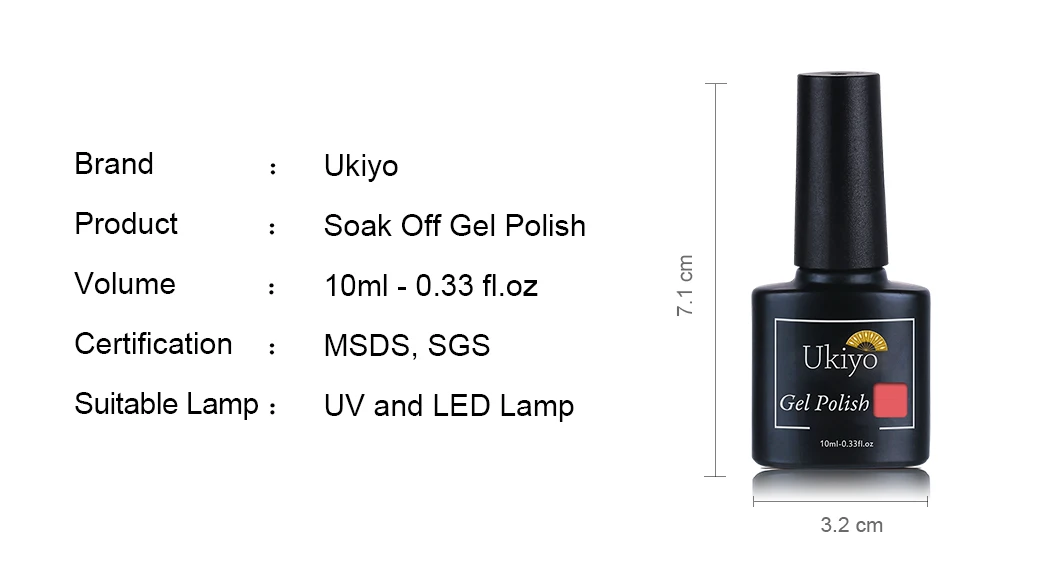 Ukiyo 10 мл телесный цвет серии УФ-гель для ногтей Отмачивание Полупостоянный лак для ногтей Nagellak гель лак Лаки