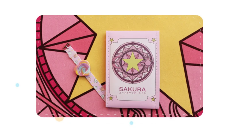 Большой Cardcaptor Sakura симпатичное зеркало для макияжа косметическое очень прозрачное зеркало для макияжа Зеркала для удобного романтического подарка карта Kuluo