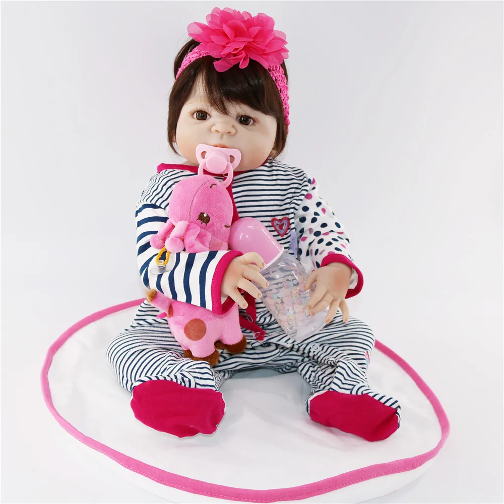 55 см силиконовая кукла для новорожденных реалистичные игрушки принцессы девочек