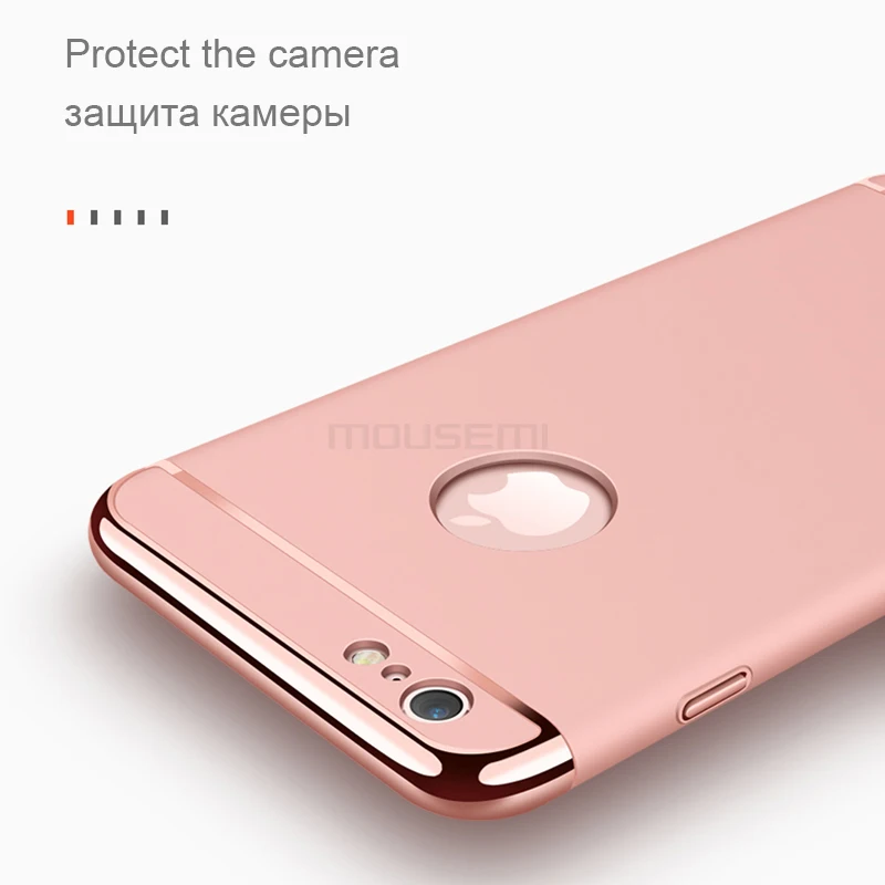 3in1 Luxury Plastic Shockproof Case For iPhone 6 6s 7 Plus Hard Cases 5 5se 360 Full Protection Covers |