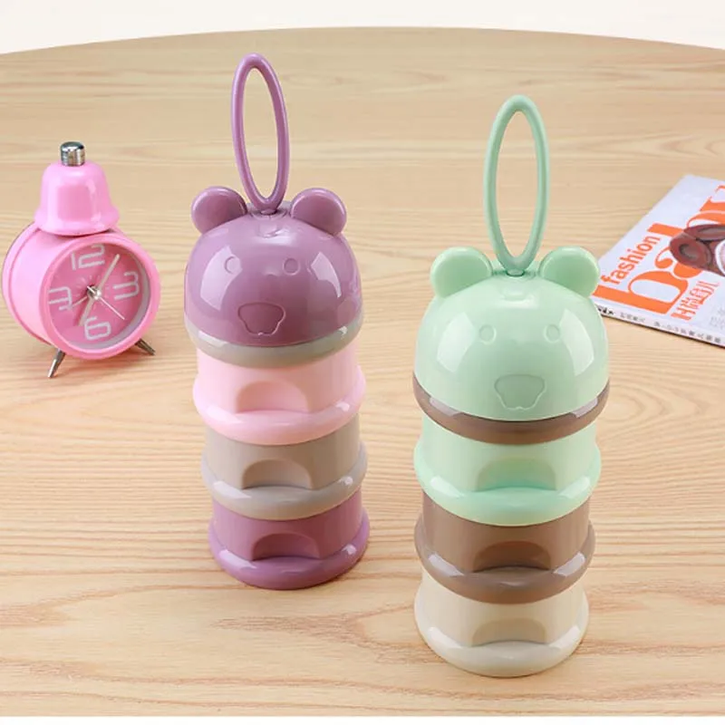 Портативный трехслойный держатель для хранения продуктов питания новорожденных