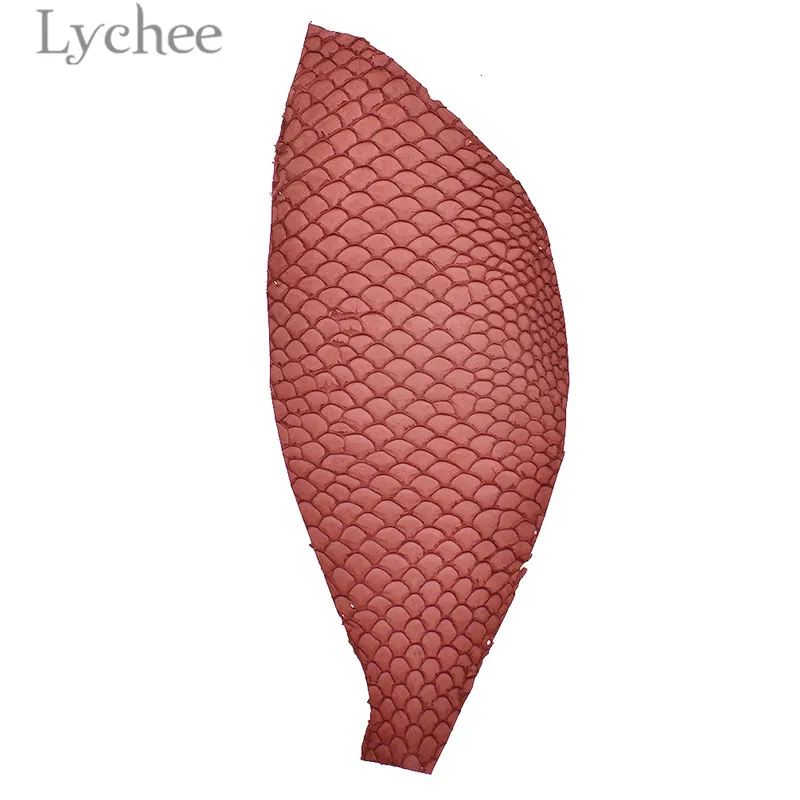 Lychee Genuine Fish Skin Leather Piece Multicolor Leahter Fabric DIY Sewing Material For Shoes Handbags