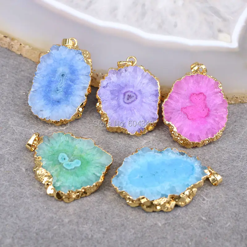 10 шт. Модные кварцевые Подвески смешанных цветов подвески в форме подсолнуха с