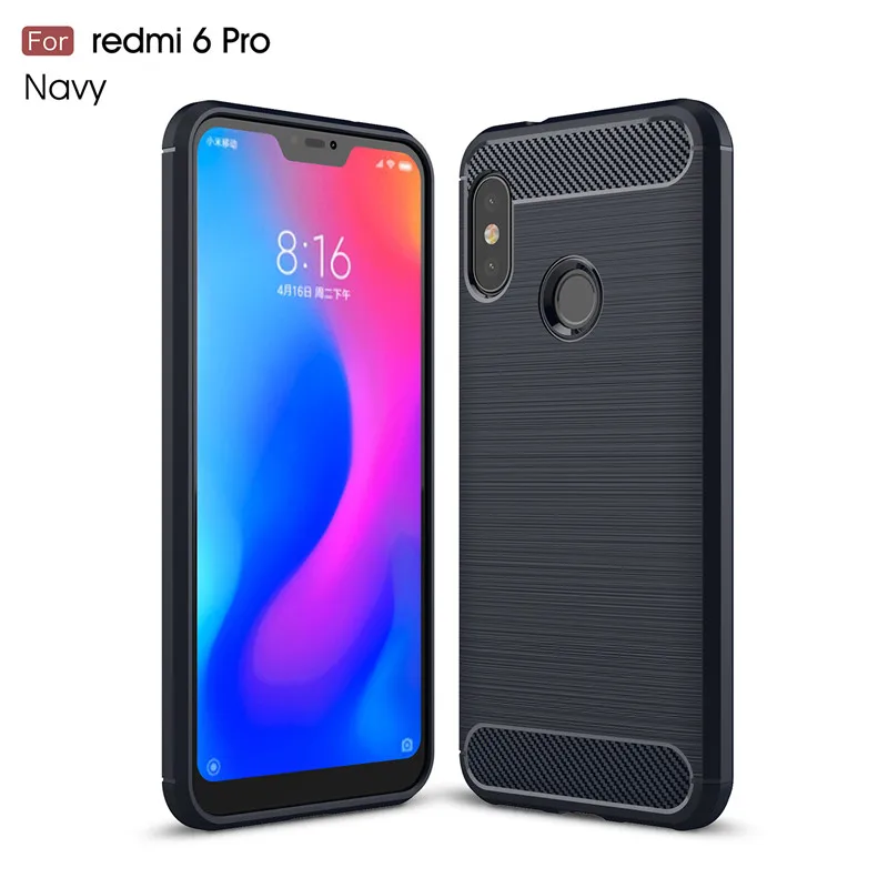 Противоударный чехол для телефона Xiaomi Redmi 6 6A Pro чехлы телефонов из углеродного
