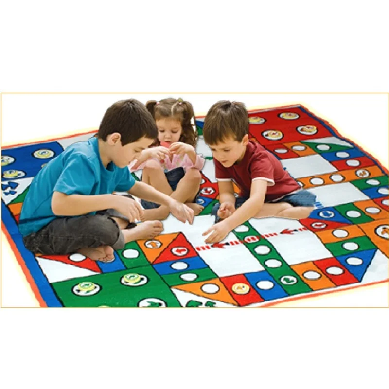 

Hot Sale 82*82cm Ludo Pattern Play Mats Baby Activity Mat Crawling Mat Camping Aeroplane Chess For Kids Floor Games