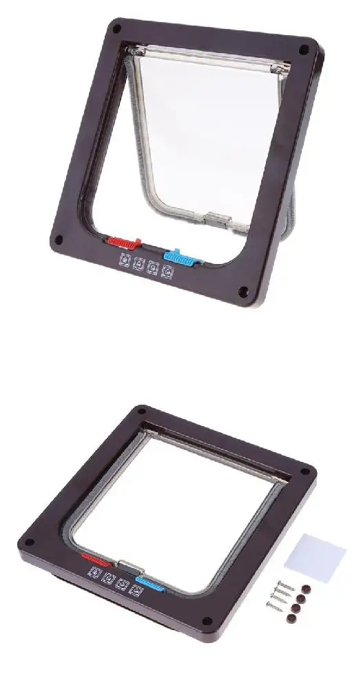 Hobbylane S/M/L Запираемая дверь для собаки, кошки, котенка, защитная дверь из АБС-пластика для животных, маленьких домашних животных, кошек, собак, ворот, товары для домашних животных