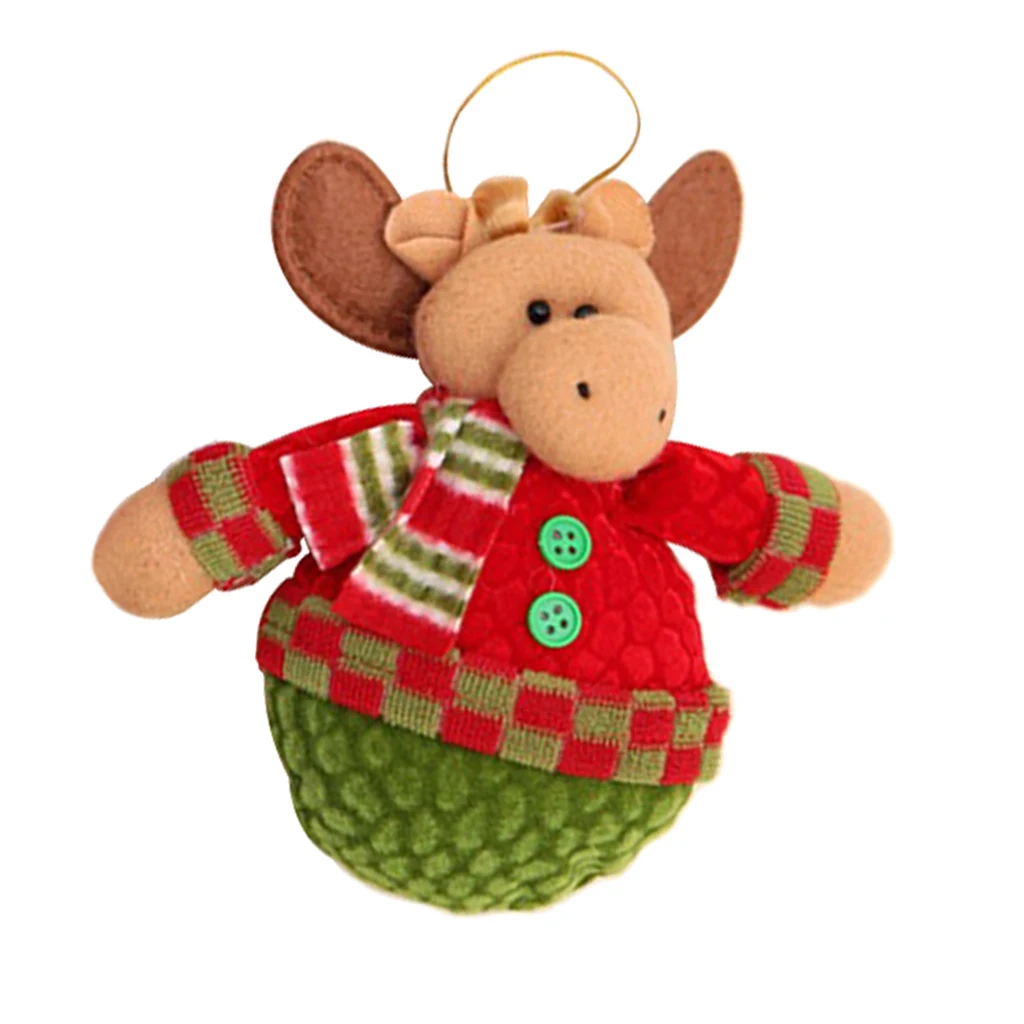 Рождество Санта Снеговик Олень плюшевая кукла Рождественская елка висячие