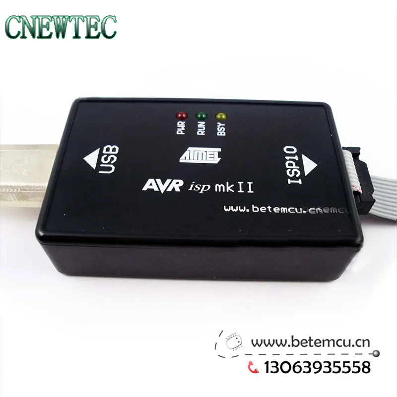 USB программатор AVRISP mkII mk2 совместимый ATMEL AVR подходит для 51 серии ATmega PWM ATtiny кабель
