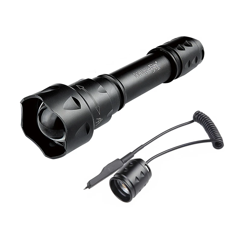 

UniqueFire UF-T20 IR 940nm Infrared Flashlight 38mm Lens Tactical Head Adjustable Led Torch+Remote Pressure For Remote Contronl