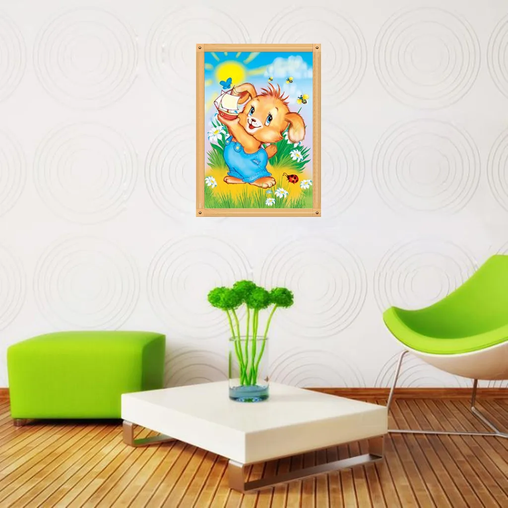 Алмазная картина Мультяшные животные красота цветок 5D вышивка картины горный