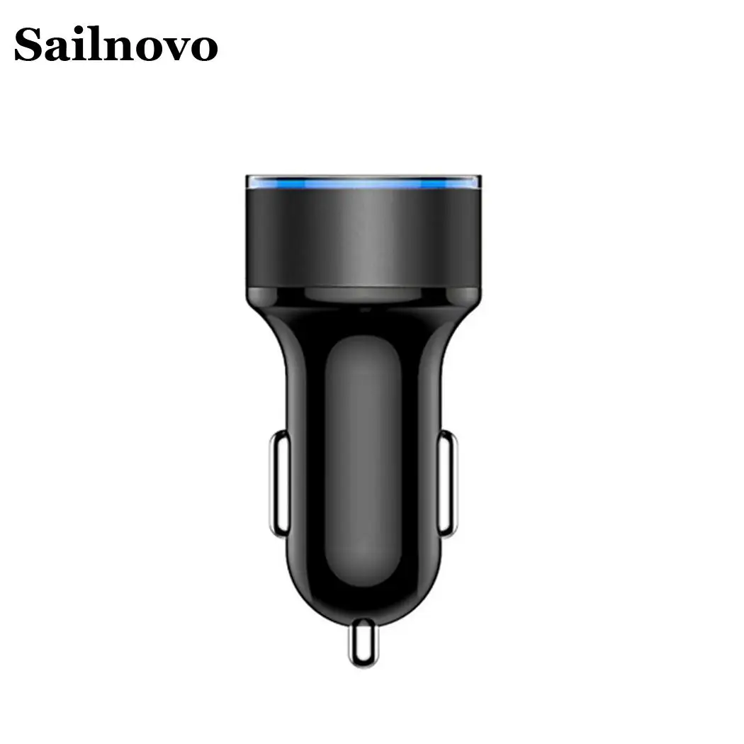 Автомобильное зарядное устройство 3x6 см с двумя usb портами 3 1 А 5 В светодиодный