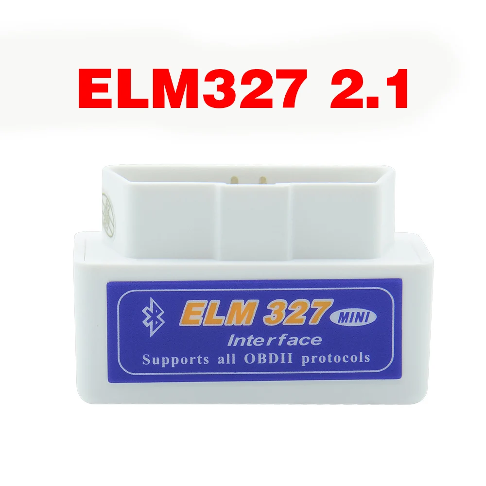 Диагностический инструмент считыватель кодов ELM 327 V2.1 чип мини ELM327 по лучшей цене - Цвет: Белый