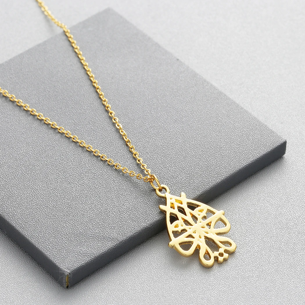 Мусульманское золотое ожерелье Mohammad Модные женские ювелирные изделия