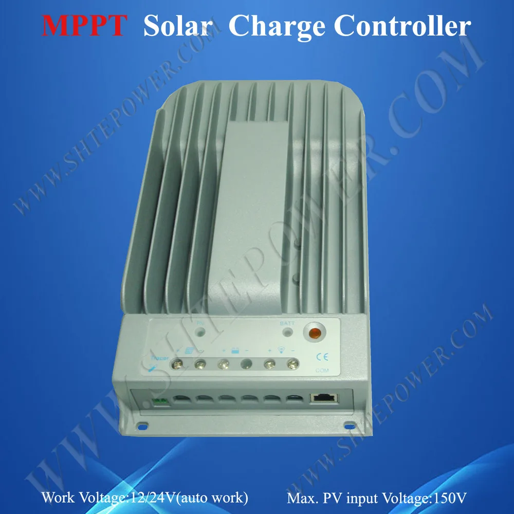 12v 24v автоматическая работа 20Amp mppt регулятор солнечного заряда Tracer2215BN Макс PV Voc 150v