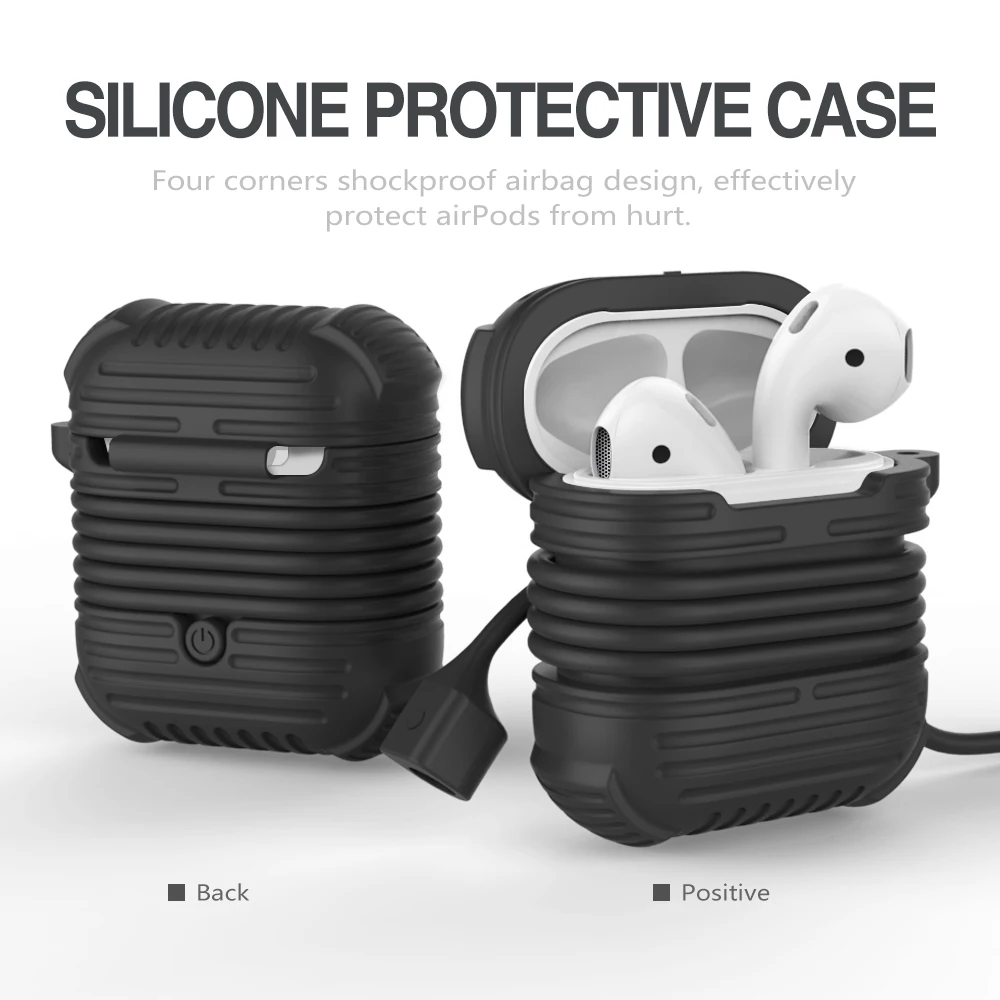 Противоударный силиконовый чехол для телефона защитный противоударный Air Pods +