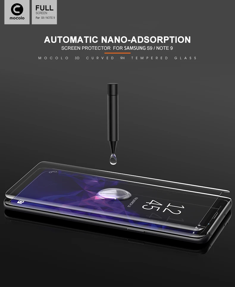 Жидкий УФ-экран протектор для samsung Galaxy S8 S9 S10 Plus Mocolo полное проклеенное 5D изогнутое УФ закаленное стекло для samsung Note 9 8
