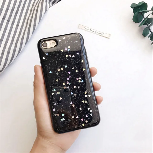 Мягкие чехлы из ТПУ с блестящими звездами для iPhone 11Pro XS Max 8 7 6 6S Plus, мерцающая пудра, прозрачный чехол для iPhone 11 Pro XR - Цвет: T1