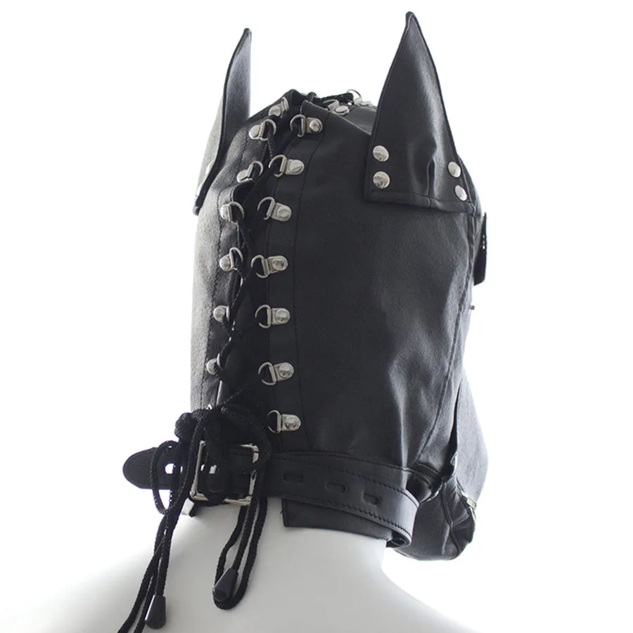 Deluxe Puppy Play Essentials Kit Leather Head Mask Hood&ampSoft Paded Fist Mitts Paws&ampFox Tail Anal Butt Plug Cosplay Sex Toys |