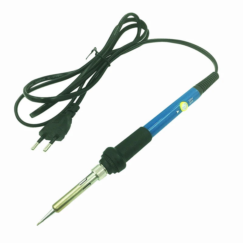 60W SOLDERING IRON Паяльник с регулируемой температурой, электрический сварочный припой, паяльная станция 220 В 100 в или Электростатическая теплоизоляция, рабочий коврик - Цвет: 60W SOLDERING IRON