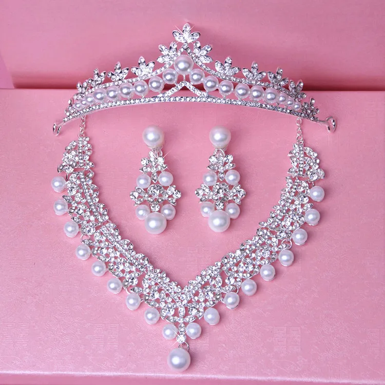 Ожерелье и серьги из бисера со стразами | Украшения аксессуары