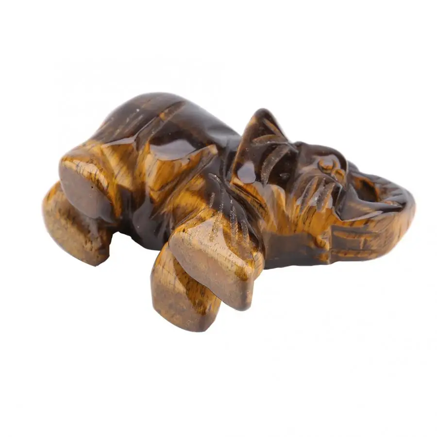 9 цветов натуральный камень резной слон кристалл Статуэтка Lucky 2 дюйма