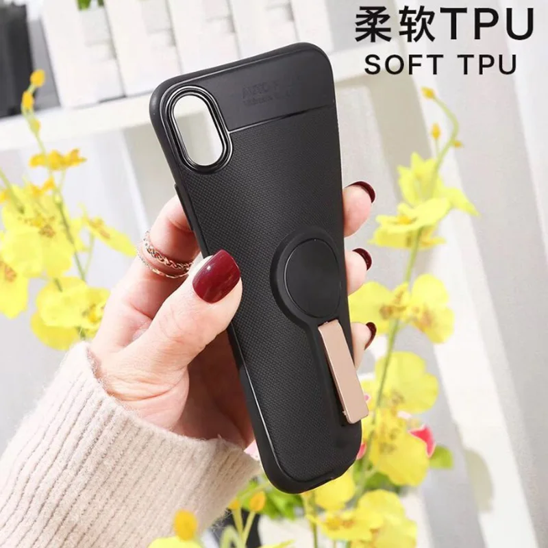 Kerzzil Cheap Magnet Case for iPhone X XR Xs Max Color Soft Silicone Cover Cases 8 7 6 6s Plus with Kickstand Holder |