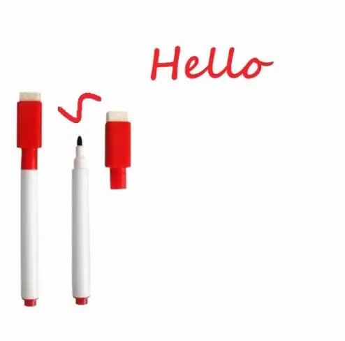 only 1pc red pen Маленький размер А5, магнитная доска, магниты на холодильник, белая маркерная доска, ластик для записи, записывать сообщение, доска для напоминания, блокнот - Цвет: only 1pc red pen