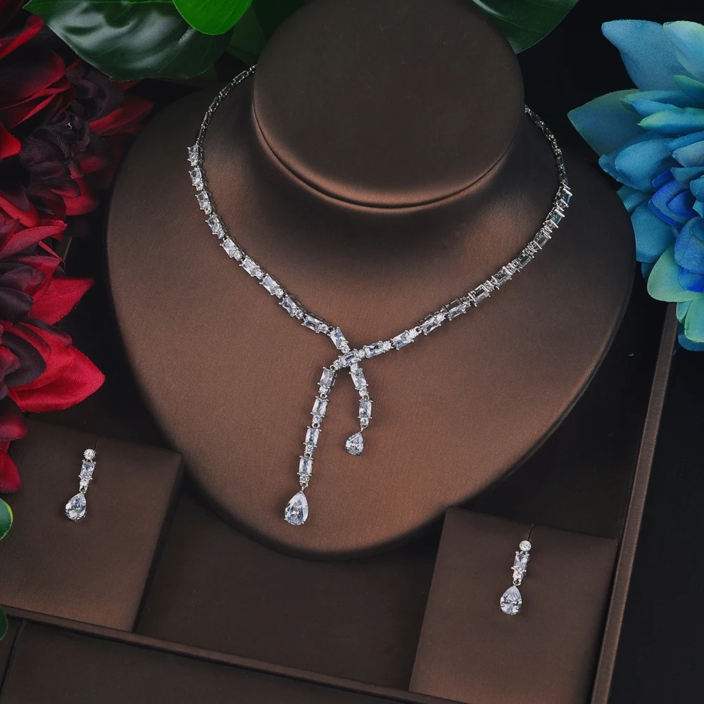 HIBRIDE роскошный дизайн зеленый маленький полный кубический циркон Свадебный