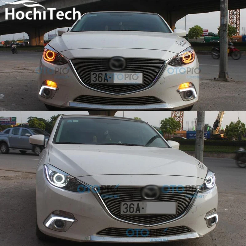 Для mazda 3 RGB светодиодный Фар halo глаза ангела комплект Тюнинг автомобилей