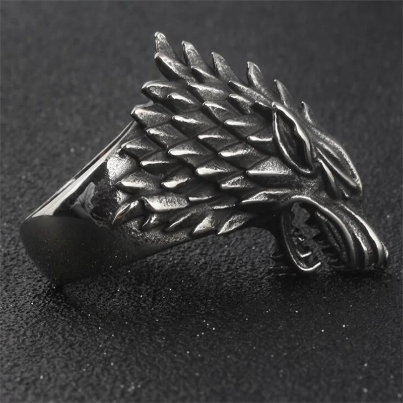 Игра престолов Старк Direwolf кольцо Волчья Голова Косплэй кольца ювелирные изделия