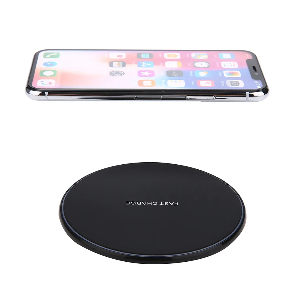 EPULA QI Беспроводное зарядное устройство для iPhone XS/XR/XS Max 8 Plus Samsung Galaxy S7 ультра тонкий