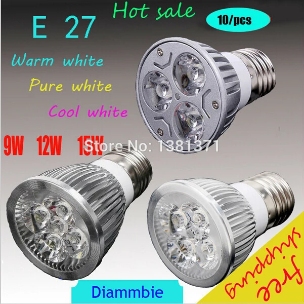 CREE Led E27 9  12  15  220  230  110