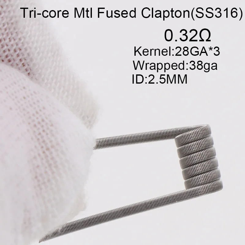 Mtl-3-28-38-316 50/100 шт XFKM тончайший MTL Fused Clapton с сопротивлением готовые катушки A1 SS316 Ni80 для MTL вейпер RDA RTA танк-Атомайзеры высокое сопротивление - Цвет: Mtl-3-28-38-316