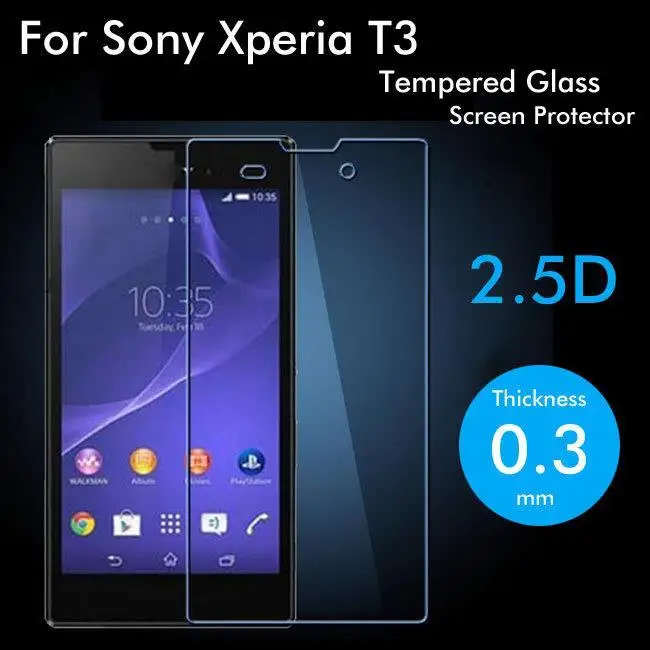 Закаленное стекло 2.5D для Sony Xperia T3 защитная пленка 9H Взрывозащищенная Защита ЖК