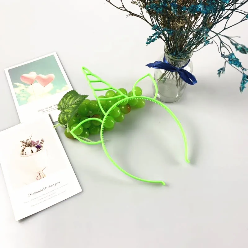 New green Вечерние ободки с единорогом для вечеринки в честь Дня Рождения, Детские сувениры, подарки для детей - Цвет: New green