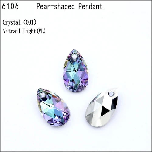 1 шт.) кристалл Swarovski 6106 грушевидный кулон из Австрия свободные бусины горный хрусталь сделай сам Изготовление ювелирных изделий - Цвет: Crystal 001 VL