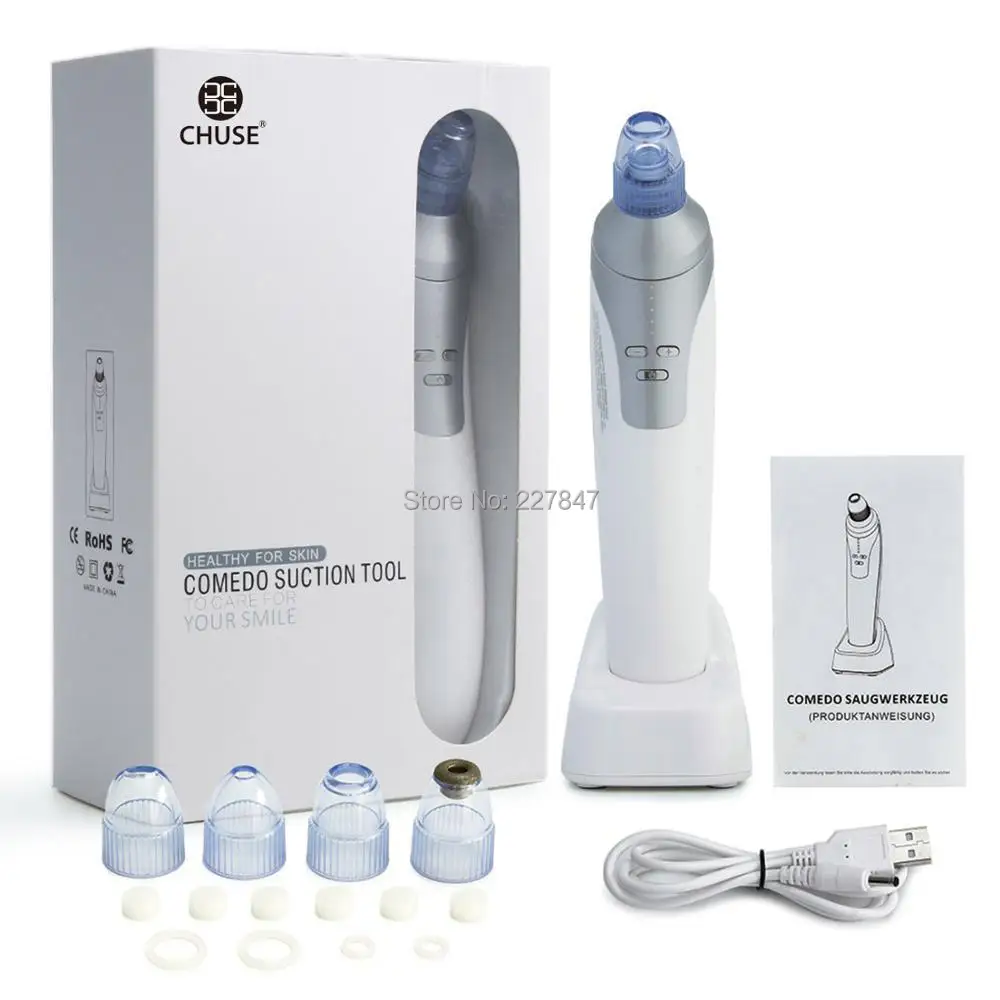 Электрический удаления угрей перезаряжаемые Очищающая маска для лица Microdermabrasion