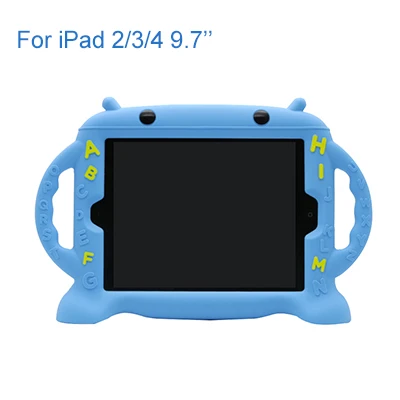 5411BU CHINFAI противоударный детский безопасный Чехол для iPad Air 2, чехол с ручками для iPad mini, водонепроницаемый силиконовый чехол для iPad Pro 10,5 - Цвет: 5411BU